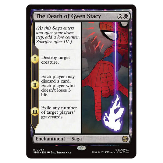 The Death of Gwen Stacy 0054 card from the Magic The Gathering set Marvel's Spider-Man