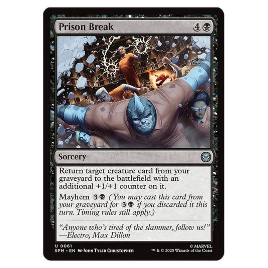Prison Break 0061 card from the Magic The Gathering set Marvel's Spider-Man