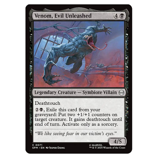Venom, Evil Unleashed 0071 card from the Magic The Gathering set Marvel's Spider-Man