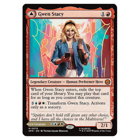 Gwen Stacy // Ghost-Spider 0078 card from the Magic The Gathering set Marvel's Spider-Man