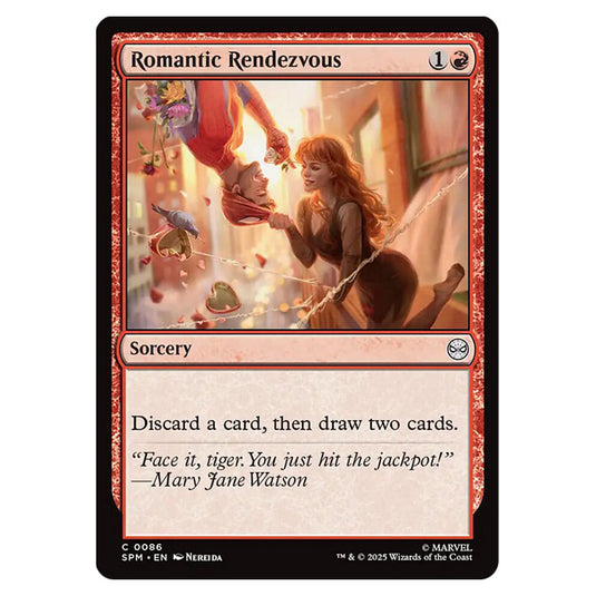Romantic Rendezvous 0086 card from the Magic The Gathering set Marvel's Spider-Man