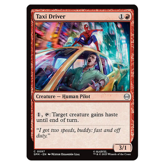 Taxi Driver 0097 card from the Magic The Gathering set Marvel's Spider-Man