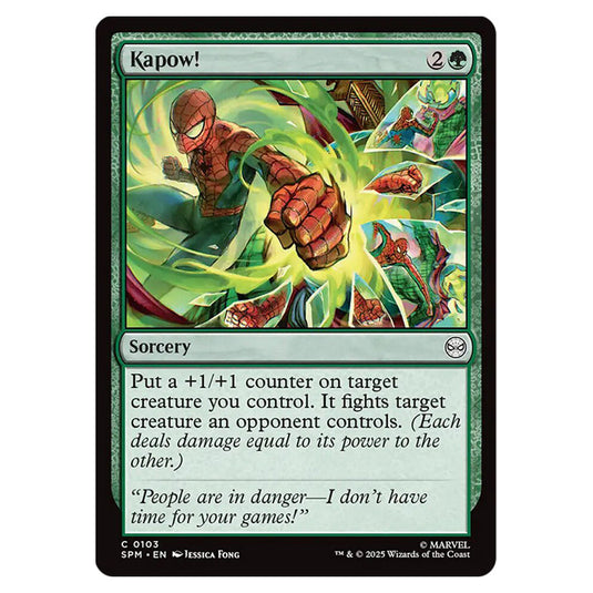 Kapow! 0103 card from the Magic The Gathering set Marvel's Spider-Man
