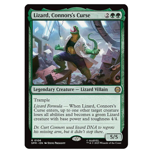Lizard, Connors's Curse 0106 card from the Magic The Gathering set Marvel's Spider-Man