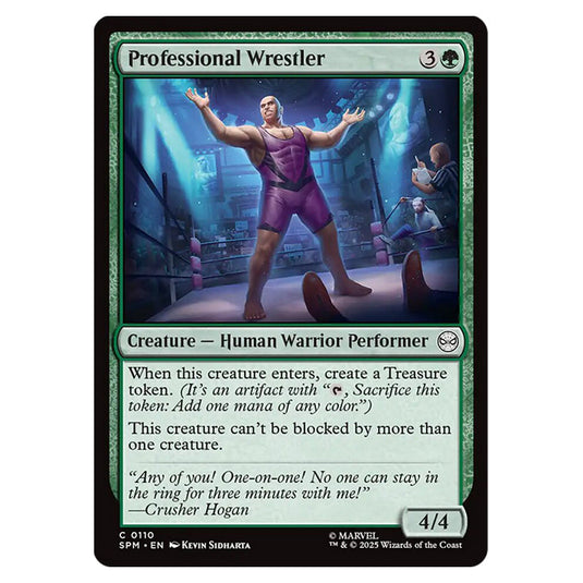 Professional Wrestler 0110 card from the Magic The Gathering set Marvel's Spider-Man