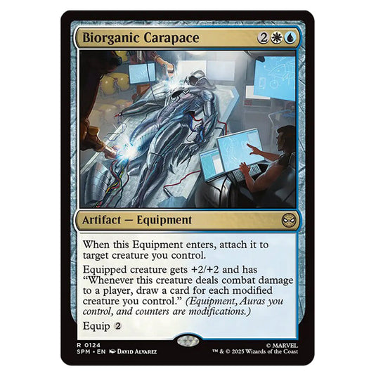 Biorganic Carapace 0124 card from the Magic The Gathering set Marvel's Spider-Man