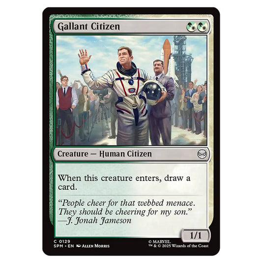 Gallant Citizen 0129 card from the Magic The Gathering set Marvel's Spider-Man
