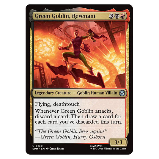 Green Goblin, Revenant 0130 card from the Magic The Gathering set Marvel's Spider-Man