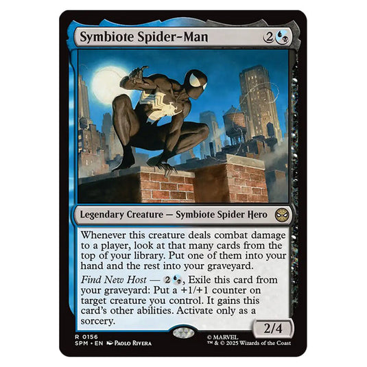 Symbiote Spider-Man 0156 card from the Magic The Gathering set Marvel's Spider-Man