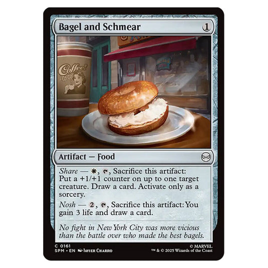 Bagel and Schmear 0161 card from the Magic The Gathering set Marvel's Spider-Man