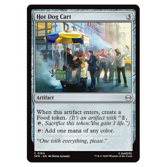 Hot Dog Cart 0164 card from the Magic The Gathering set Marvel's Spider-Man