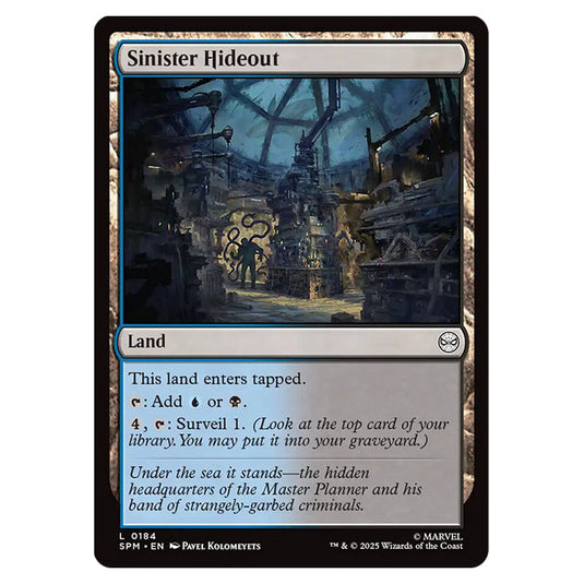 Sinister Hideout 0184 card from the Magic The Gathering set Marvel's Spider-Man
