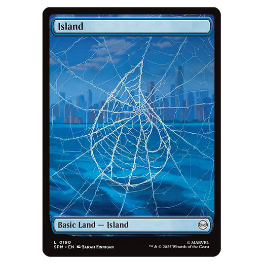 Island 0190 card from the Magic The Gathering set Marvel's Spider-Man