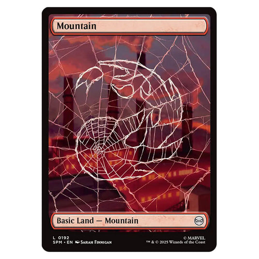 Mountain 0192 card from the Magic The Gathering set Marvel's Spider-Man