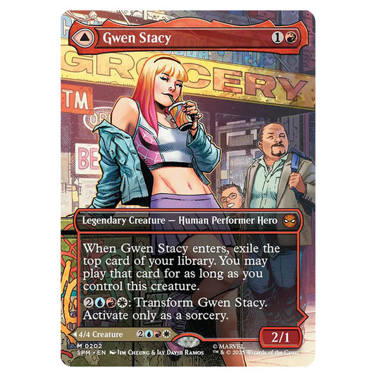 Gwen Stacy // Ghost-Spider 0202 card from the Magic The Gathering set Marvel's Spider-Man