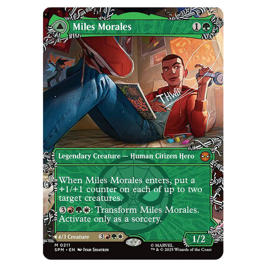 Miles Morales // Ultimate Spider-Man 0211 card from the Magic The Gathering set Marvel's Spider-Man