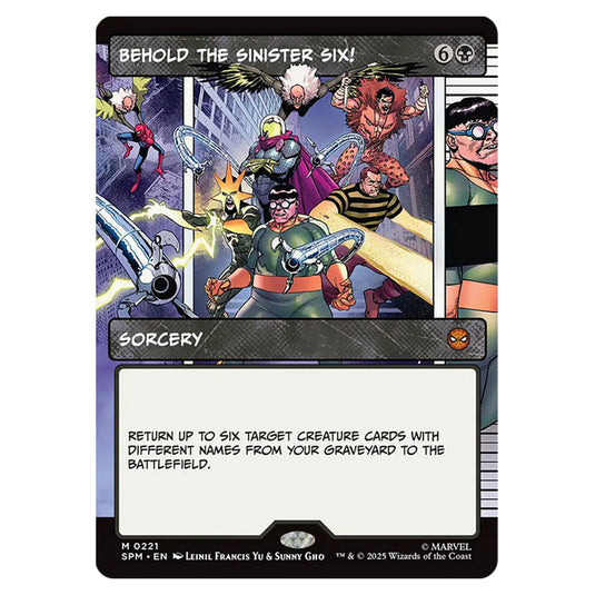 Behold the Sinister Six! 0221 card from the Magic The Gathering set Marvel's Spider-Man