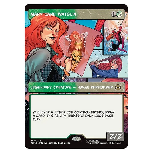 Mary Jane Watson 0229 card from the Magic The Gathering set Marvel's Spider-Man
