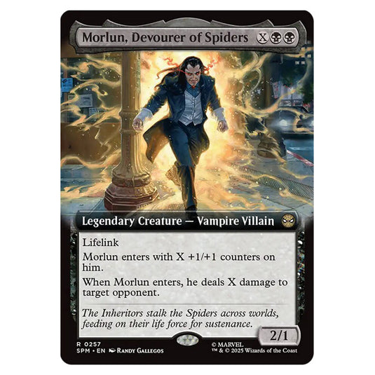 Morlun, Devourer of Spiders 0257 card from the Magic The Gathering set Marvel's Spider-Man