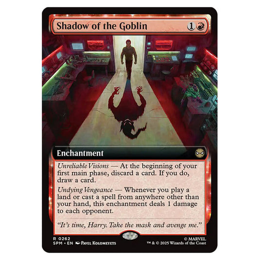 Shadow of the Goblin 0262 card from the Magic The Gathering set Marvel's Spider-Man