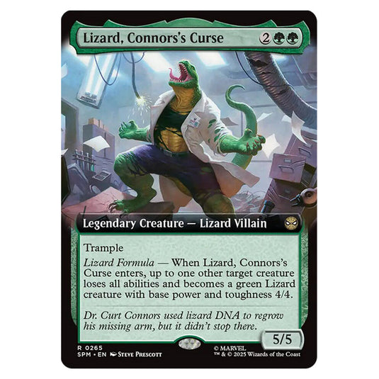 Lizard, Connors's Curse 0265 card from the Magic The Gathering set Marvel's Spider-Man
