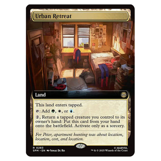 Urban Retreat 0283 card from the Magic The Gathering set Marvel's Spider-Man