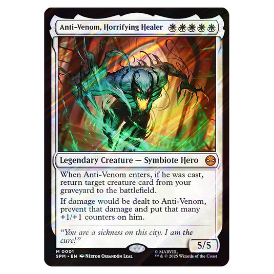 Anti-Venom, Horrifying Healer 0001 card from the Magic The Gathering set Marvel's Spider-Man