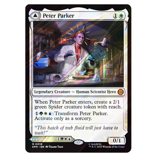 Peter Parker // Amazing Spider-Man 0010 card from the Magic The Gathering set Marvel's Spider-Man