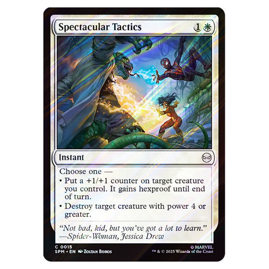 Spectacular Tactics 0015 card from the Magic The Gathering set Marvel's Spider-Man