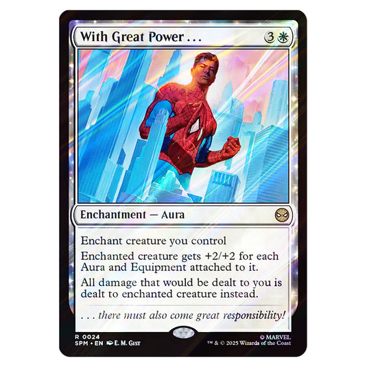With Great Power... 0024 card from the Magic The Gathering set Marvel's Spider-Man