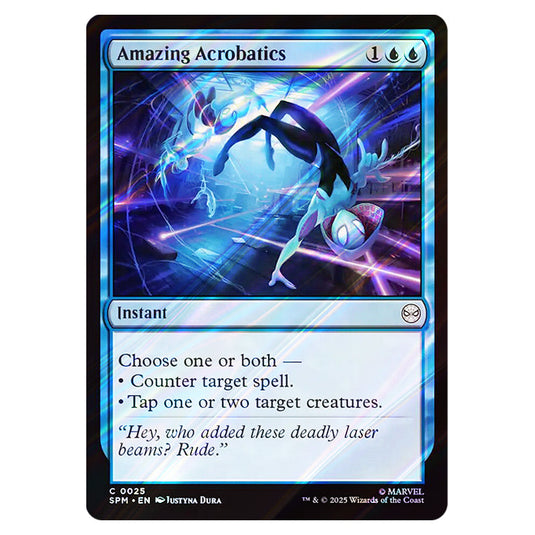 Amazing Acrobatics 0025 card from the Magic The Gathering set Marvel's Spider-Man