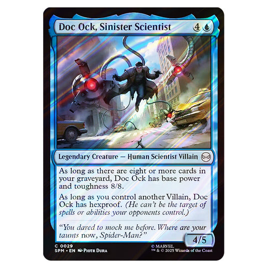 Doc Ock, Sinister Scientist 0029 card from the Magic The Gathering set Marvel's Spider-Man