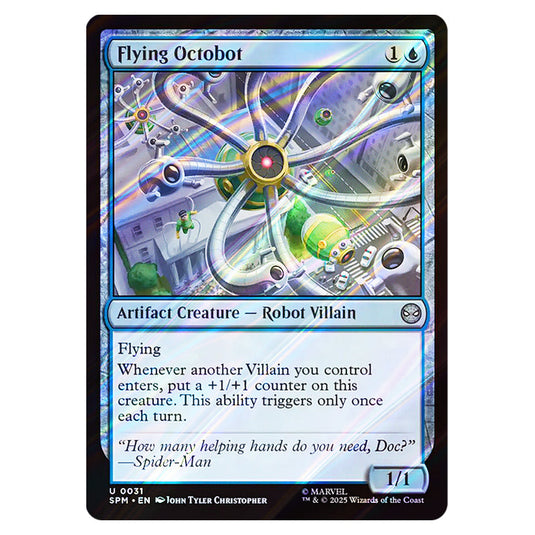 Flying Octobot 0031 card from the Magic The Gathering set Marvel's Spider-Man