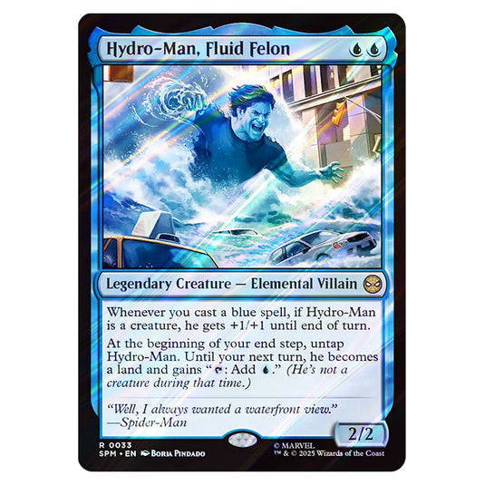 Hydro-Man, Fluid Felon 0033 card from the Magic The Gathering set Marvel's Spider-Man