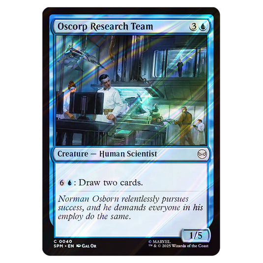 Oscorp Research Team 0040 card from the Magic The Gathering set Marvel's Spider-Man
