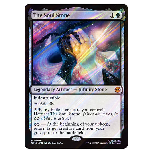 The Soul Stone 0066 card from the Magic The Gathering set Marvel's Spider-Man