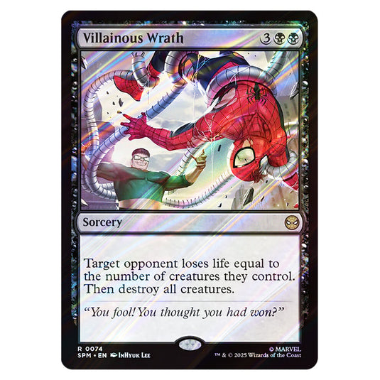Villainous Wrath 0074 card from the Magic The Gathering set Marvel's Spider-Man