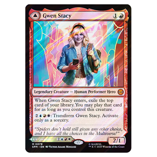 Gwen Stacy // Ghost-Spider 0078 card from the Magic The Gathering set Marvel's Spider-Man