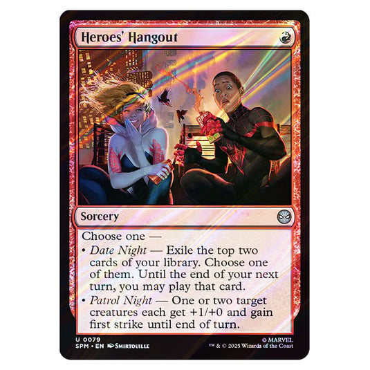 Heroes' Hangout 0079 card from the Magic The Gathering set Marvel's Spider-Man