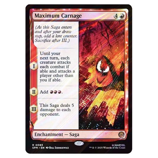 Maximum Carnage 0083 card from the Magic The Gathering set Marvel's Spider-Man