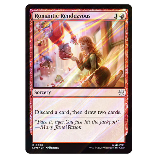 Romantic Rendezvous 0086 card from the Magic The Gathering set Marvel's Spider-Man
