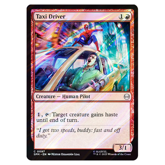 Taxi Driver 0097 card from the Magic The Gathering set Marvel's Spider-Man