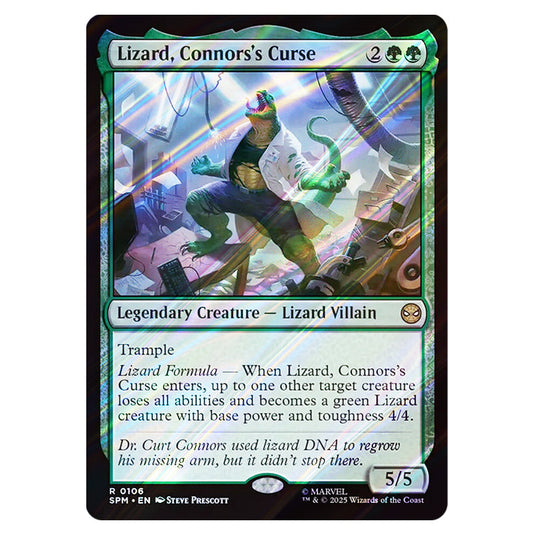 Lizard, Connors's Curse 0106 card from the Magic The Gathering set Marvel's Spider-Man