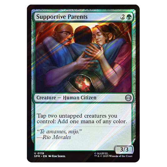 Supportive Parents 0119 card from the Magic The Gathering set Marvel's Spider-Man