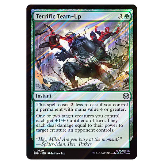 Terrific Team-Up 0120 card from the Magic The Gathering set Marvel's Spider-Man
