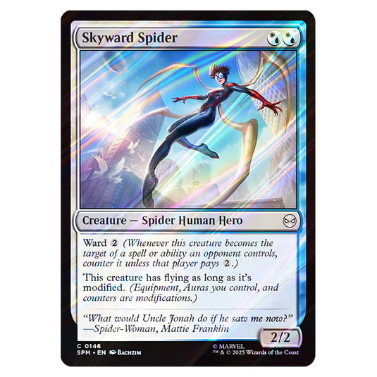 Skyward Spider 0146 card from the Magic The Gathering set Marvel's Spider-Man