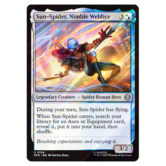 Sun-Spider, Nimble Webber 0154 card from the Magic The Gathering set Marvel's Spider-Man