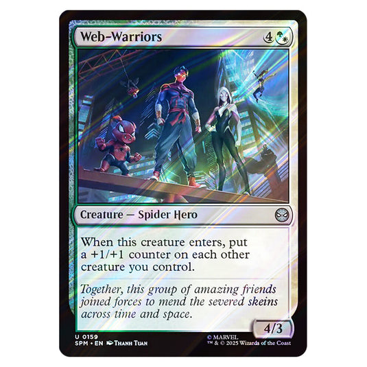 Web-Warriors 0159 card from the Magic The Gathering set Marvel's Spider-Man