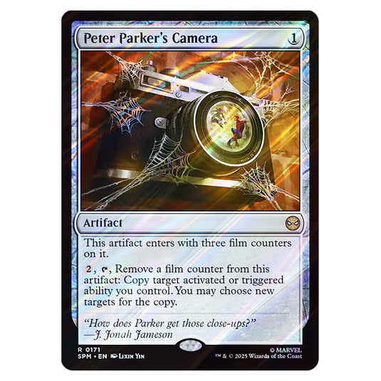 Peter Parker's Camera 0171 card from the Magic The Gathering set Marvel's Spider-Man