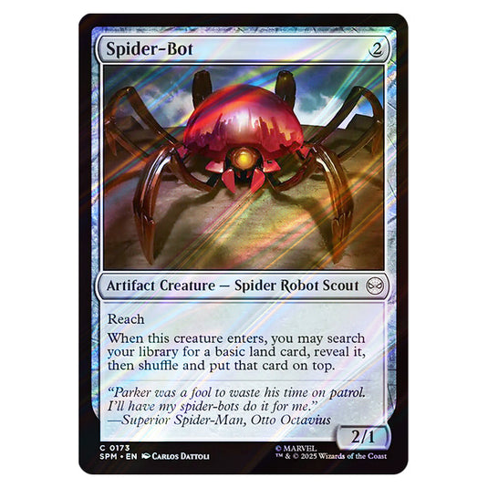 Spider-Bot 0173 card from the Magic The Gathering set Marvel's Spider-Man